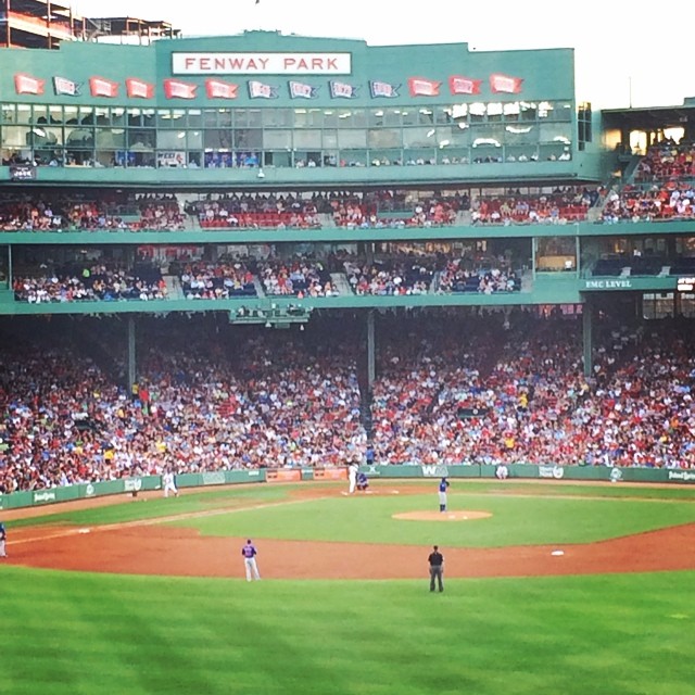 baseball game at Fenway