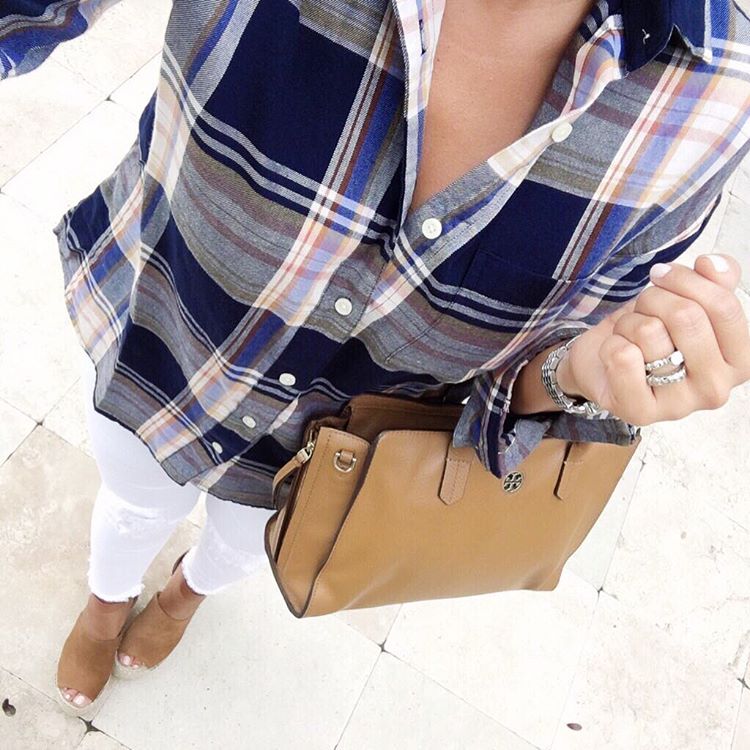 plaid top for fall