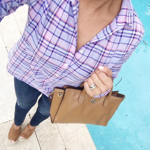 best plaid popover top for fall J.Crew