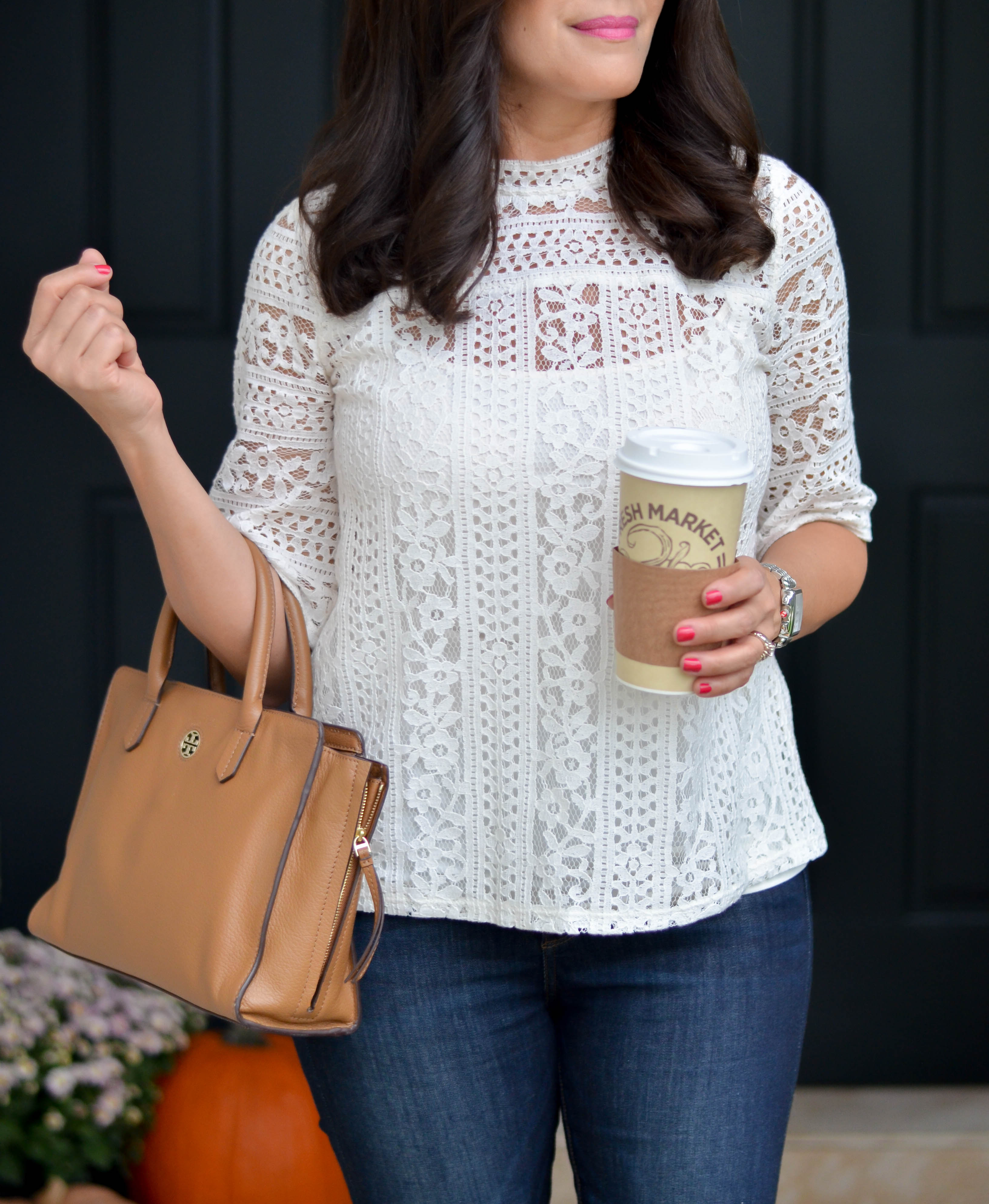 floral lace top