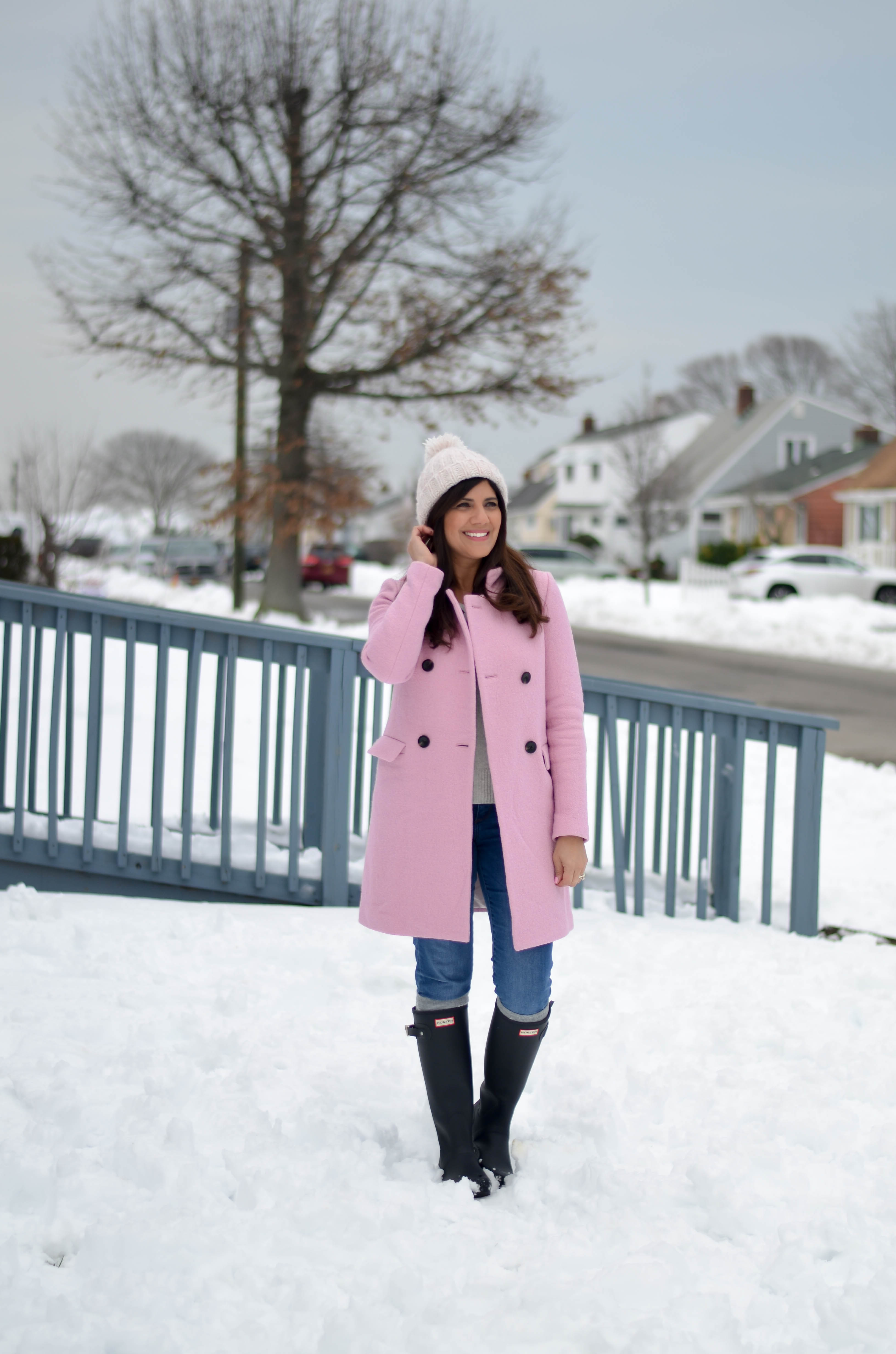 blush statement coat Ann Taylor