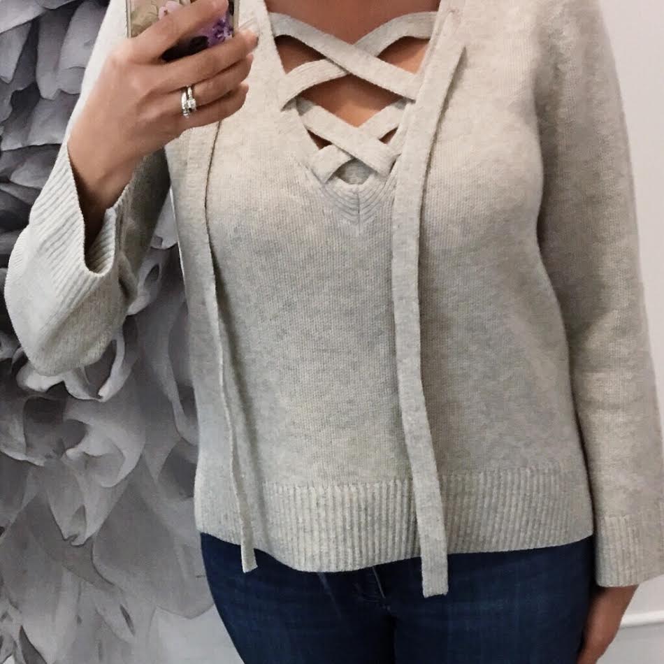 lace-up sweater