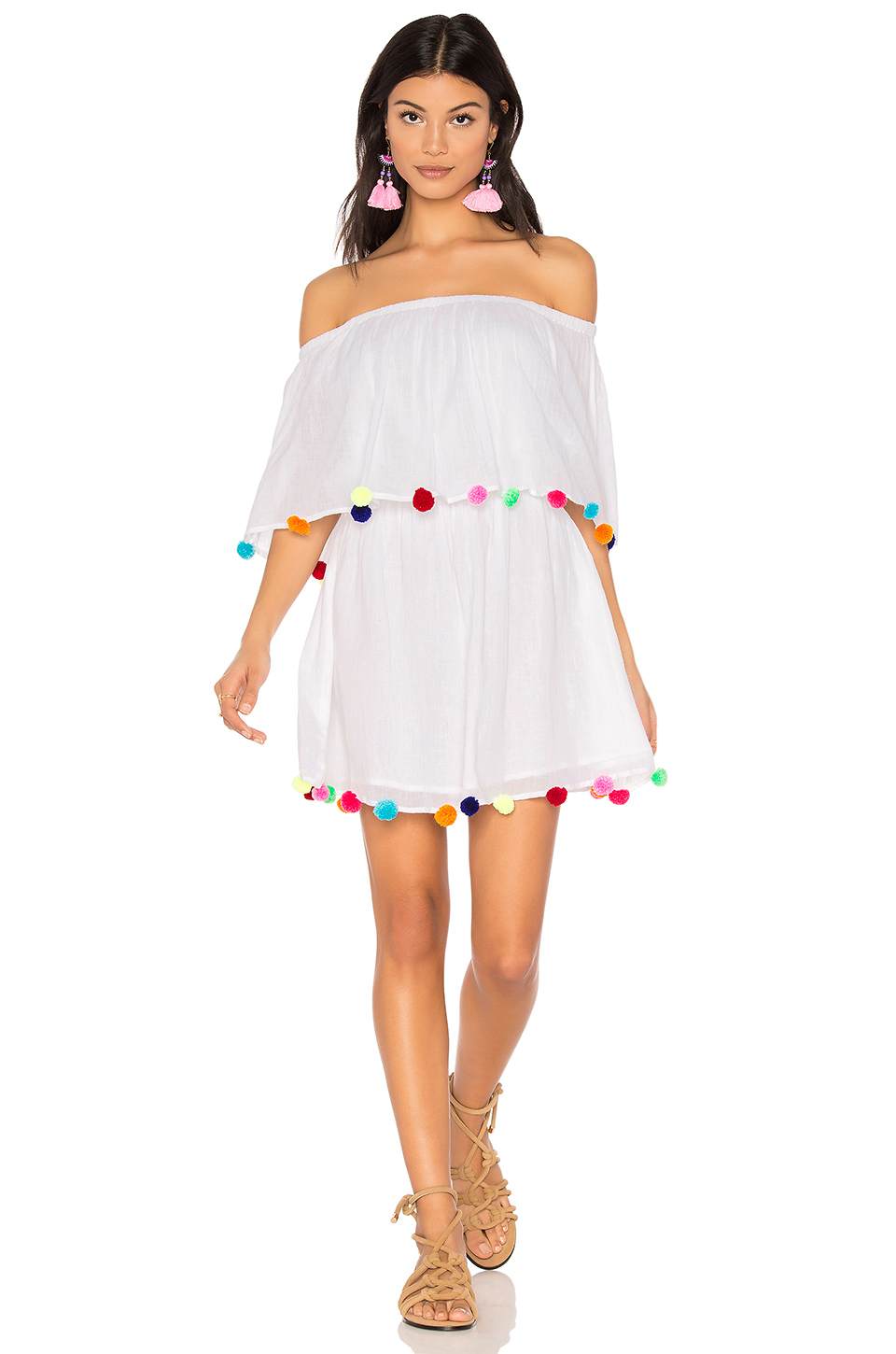 pom pom cover up dress