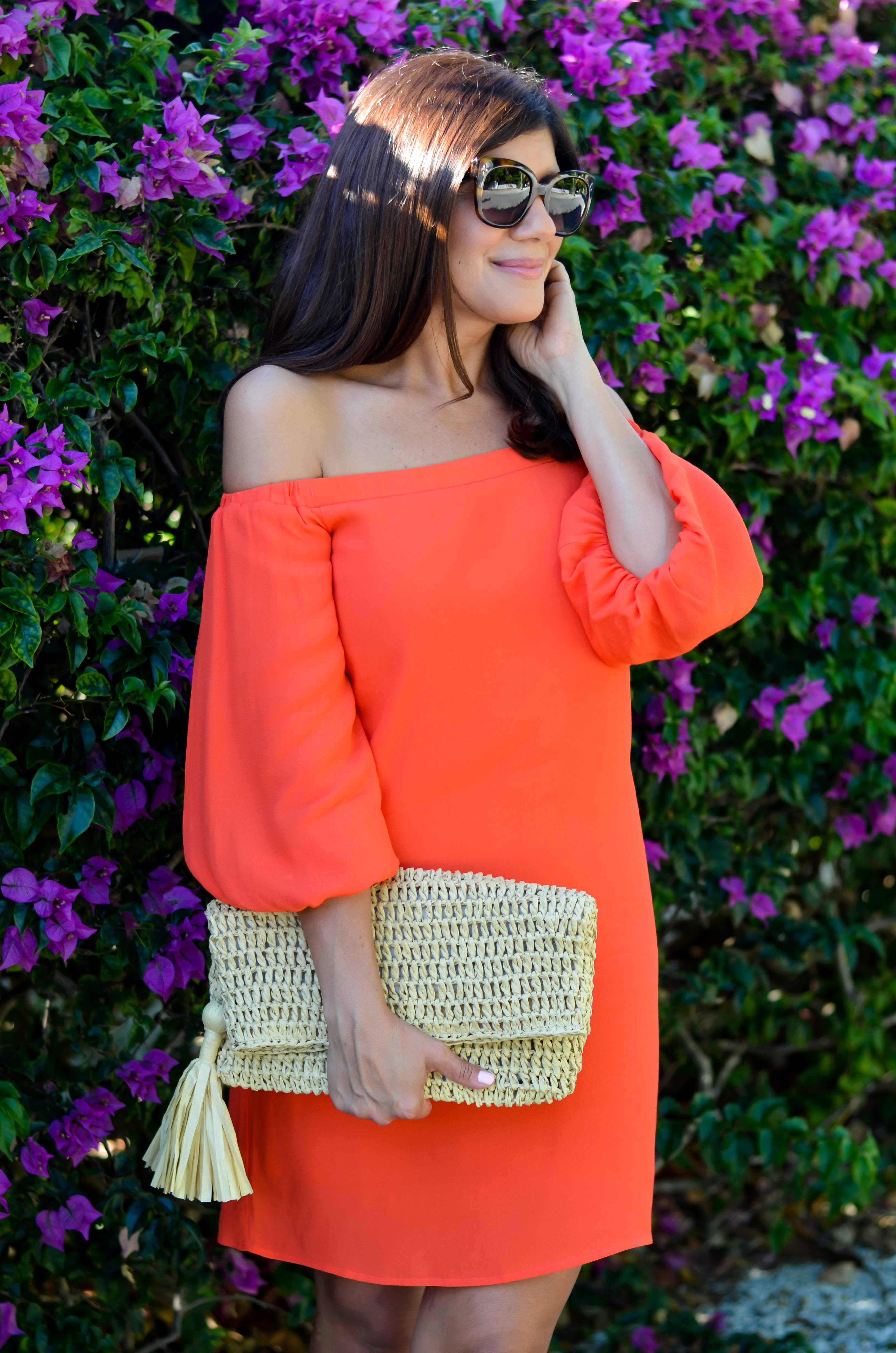 bell sleeve off the shoulder dress under $50