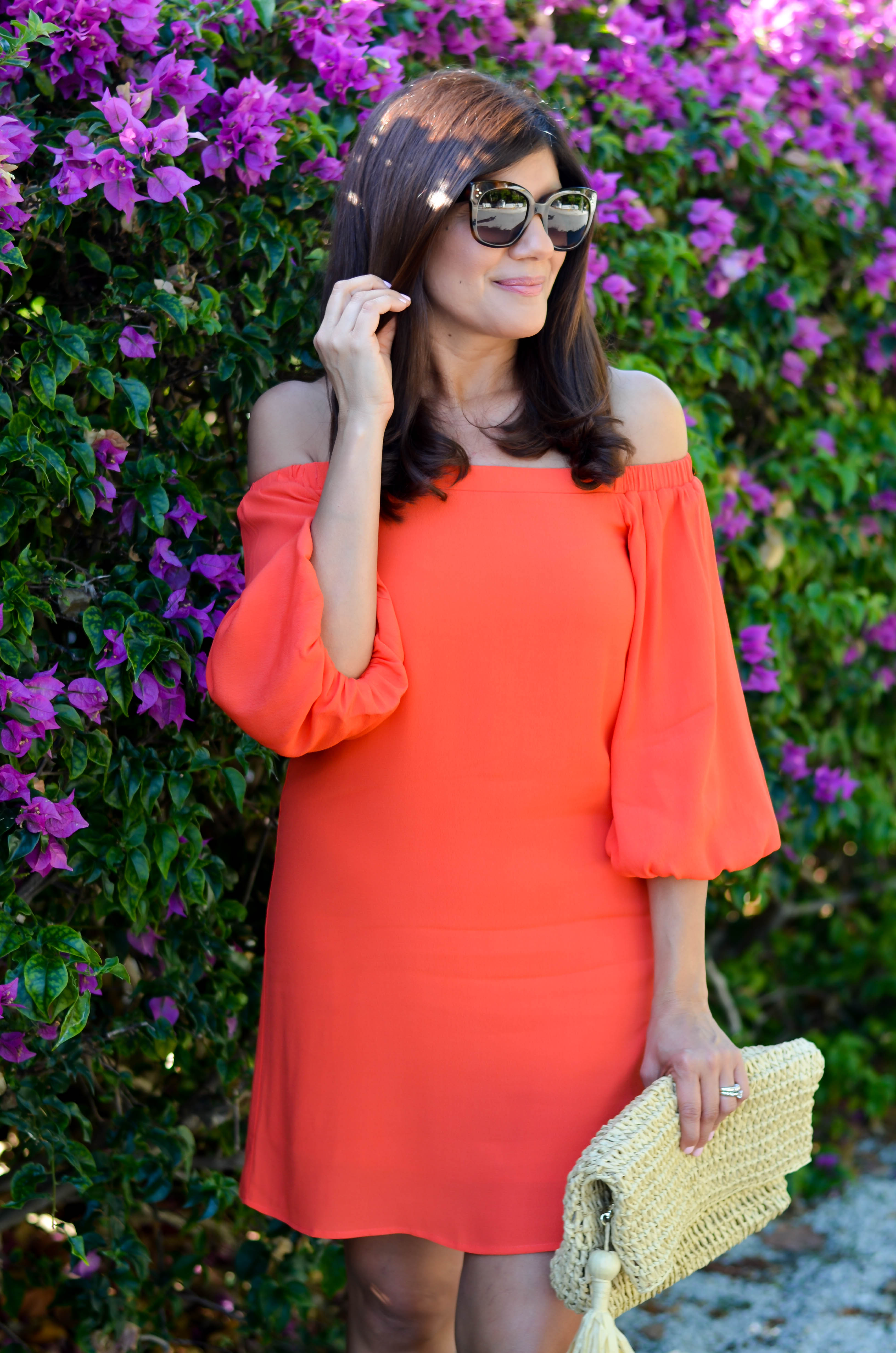 bell sleeve off the shoulder dress under $50