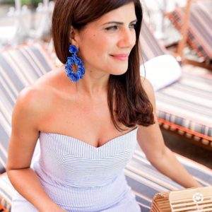 seersucker J.Crew strapless dress