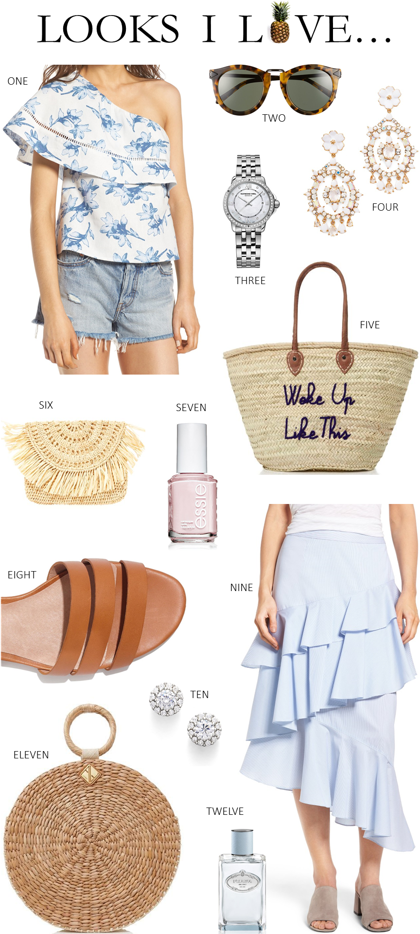 summer ruffles straw bags