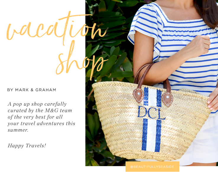 Mark & Graham Vacation Shop straw beach bags