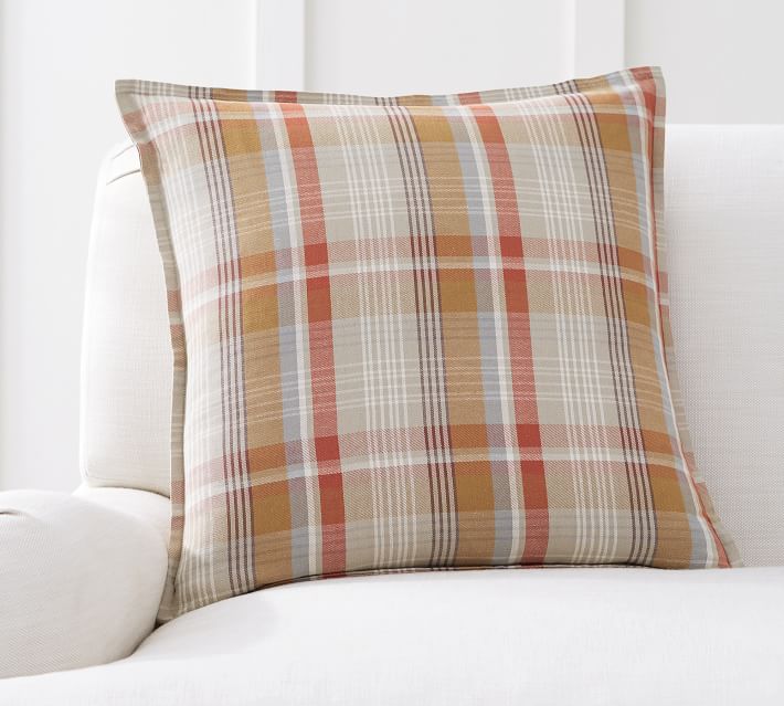 Pumpkin Plaid Pillow Covers