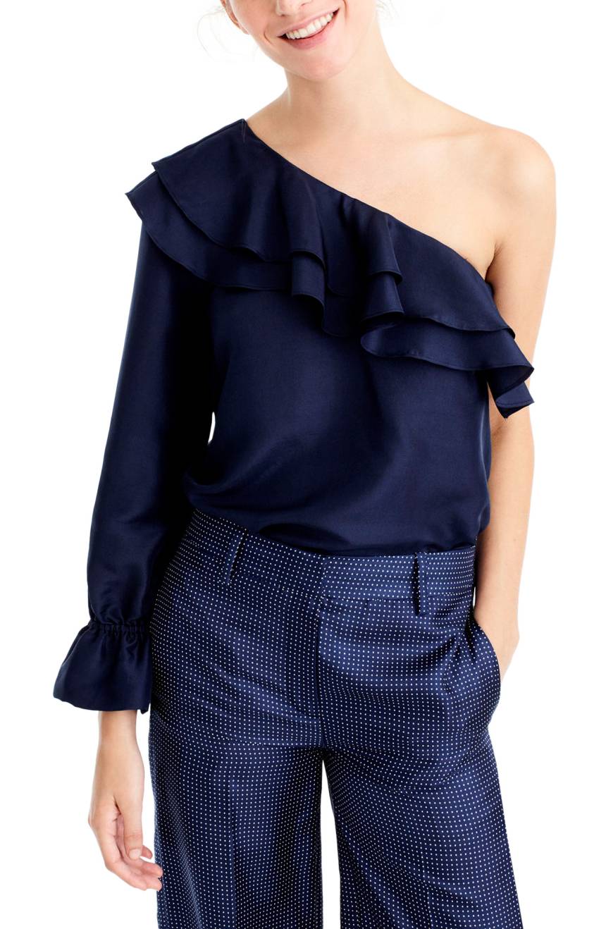 J.Crew one shoulder top