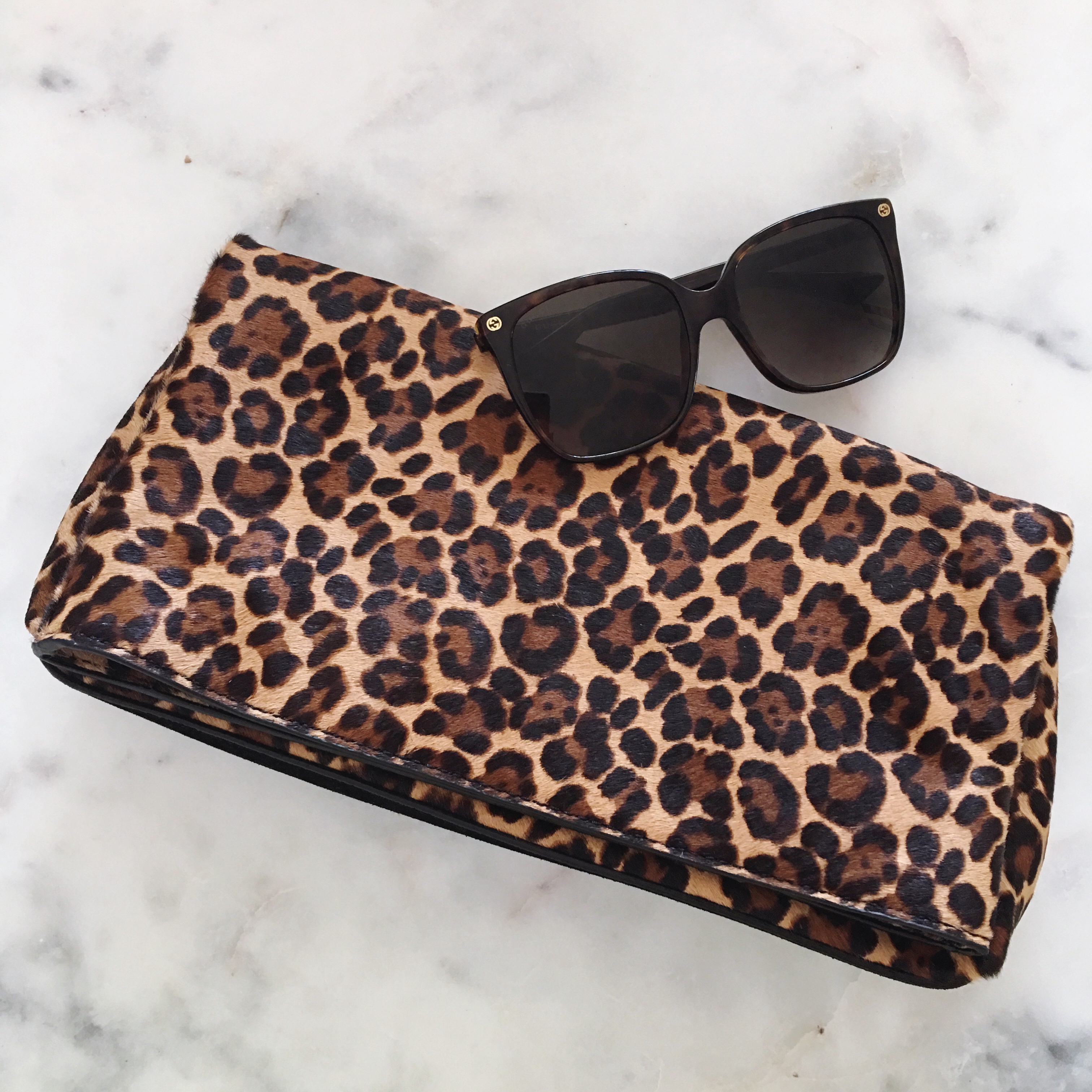 leopard clutch Ann Taylor