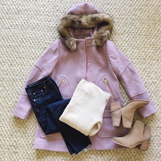 casual fall look featuring J.Crew chateau parka