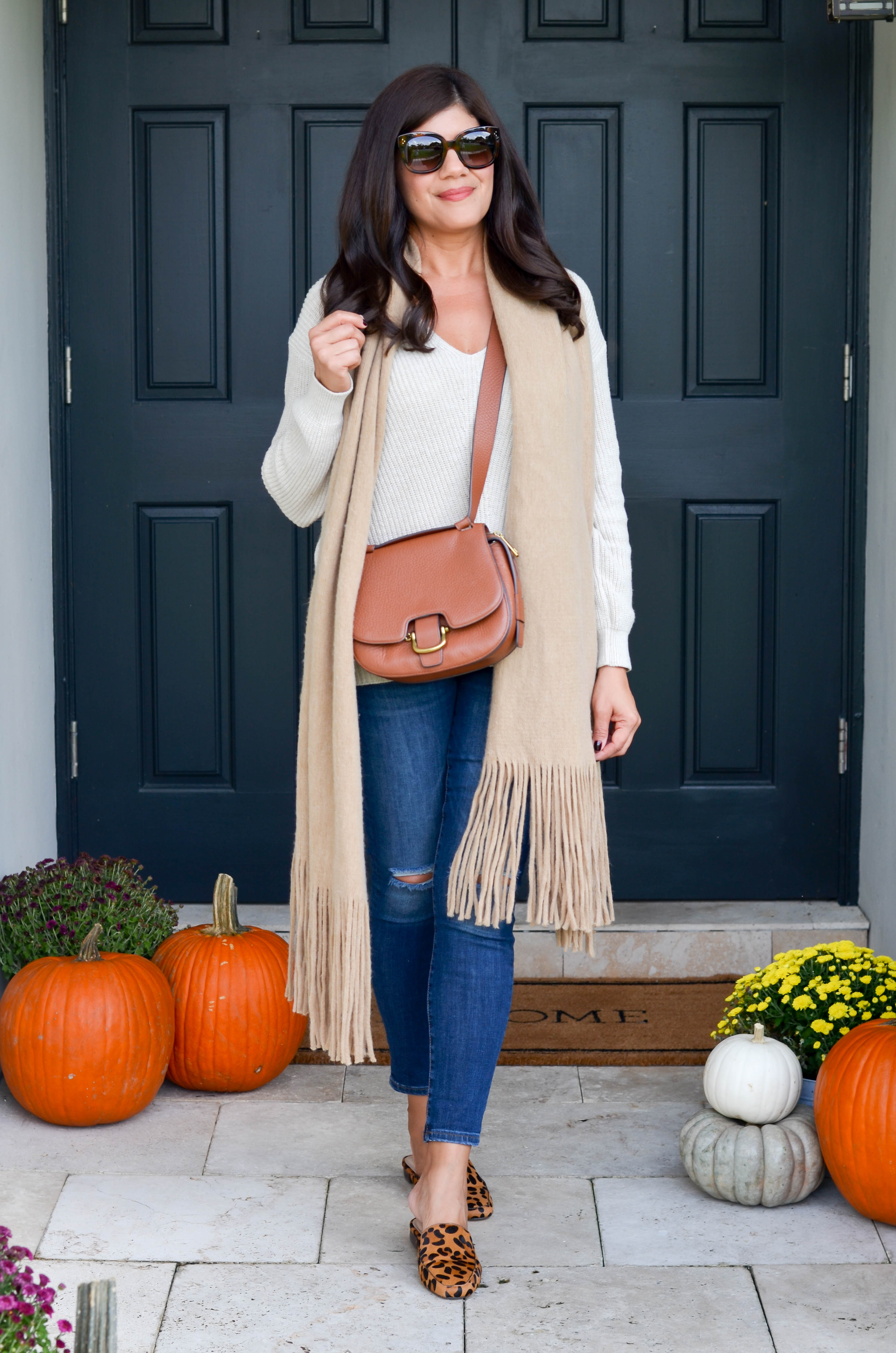 cozy neutral look for fall