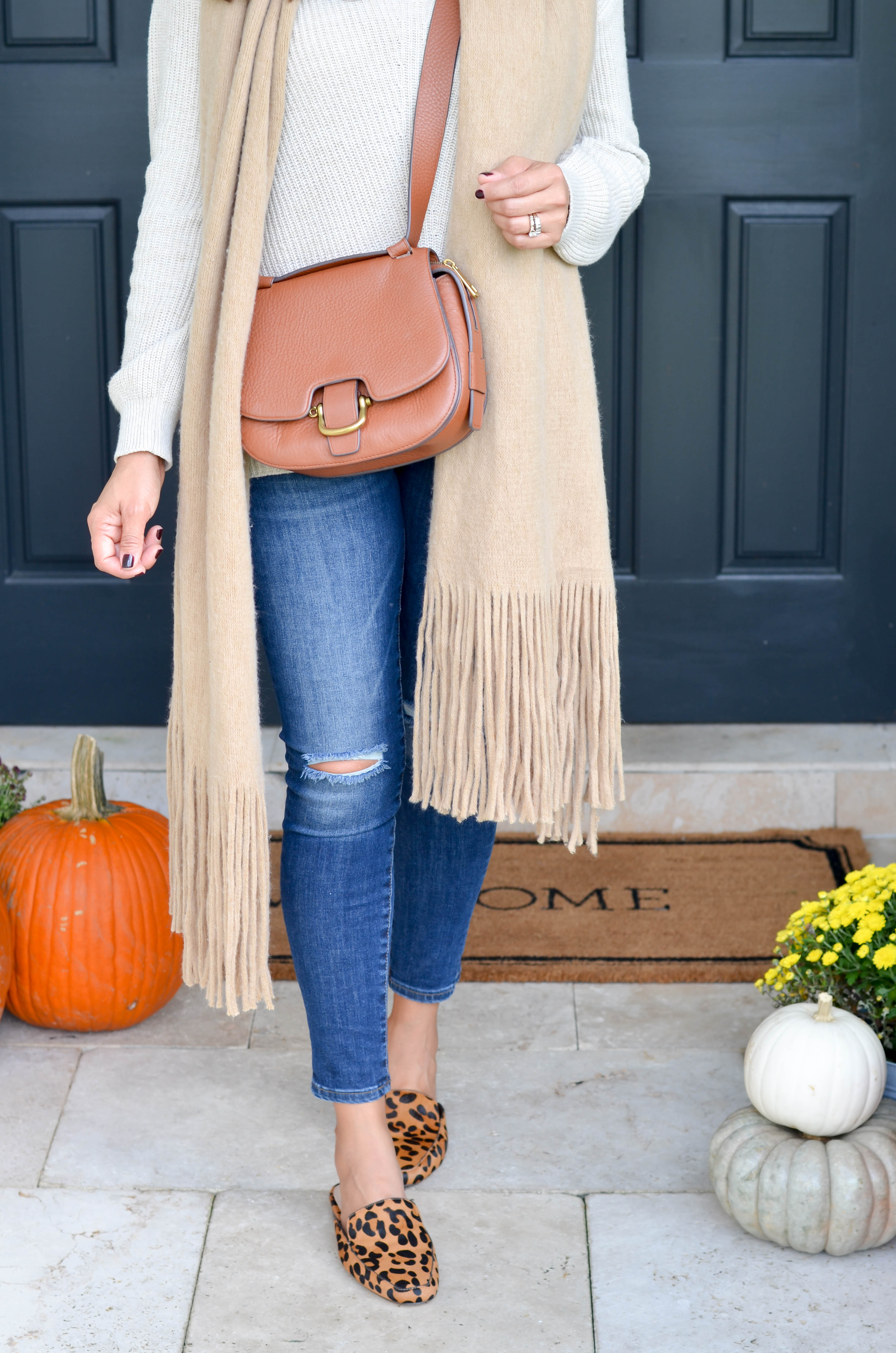 cozy neutral look for fall