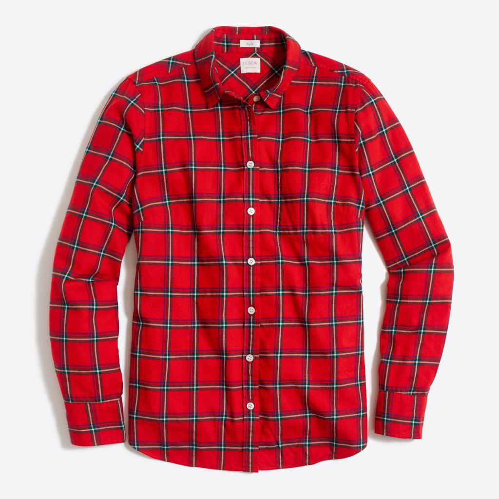 red plaid J.Crew shirt