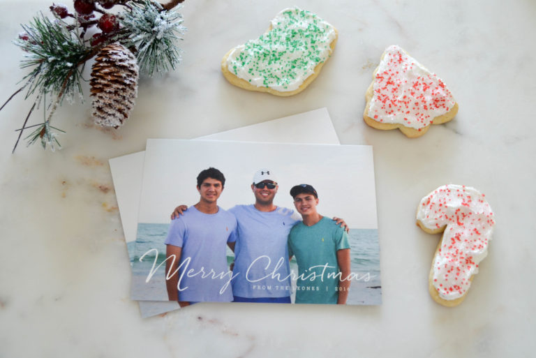 CHRISTMAS PHOTO CARDS WITH MINTED