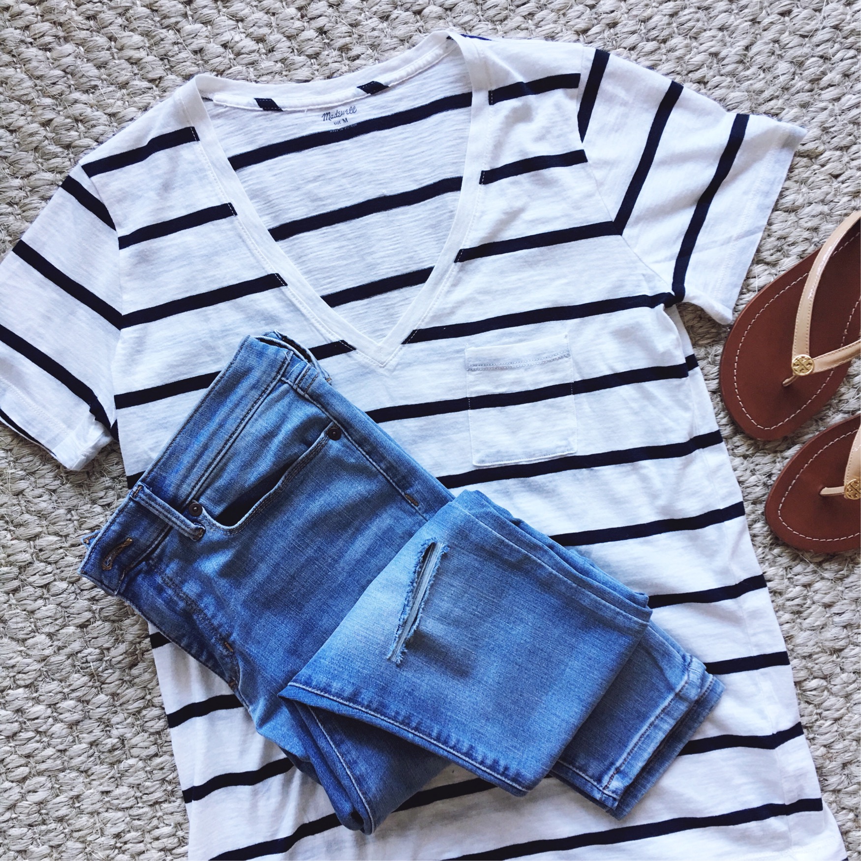 Madewell striped tee outfit