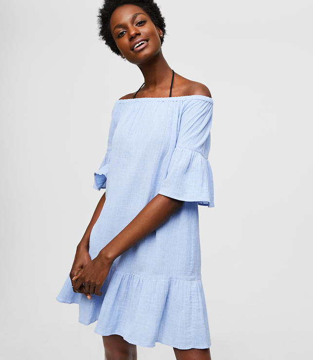 LOFT beach off the shoulder dress