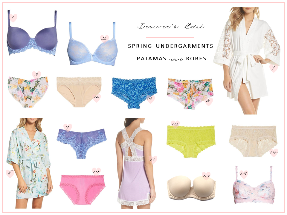 Spring Undergarments, Pajamas, and Robes