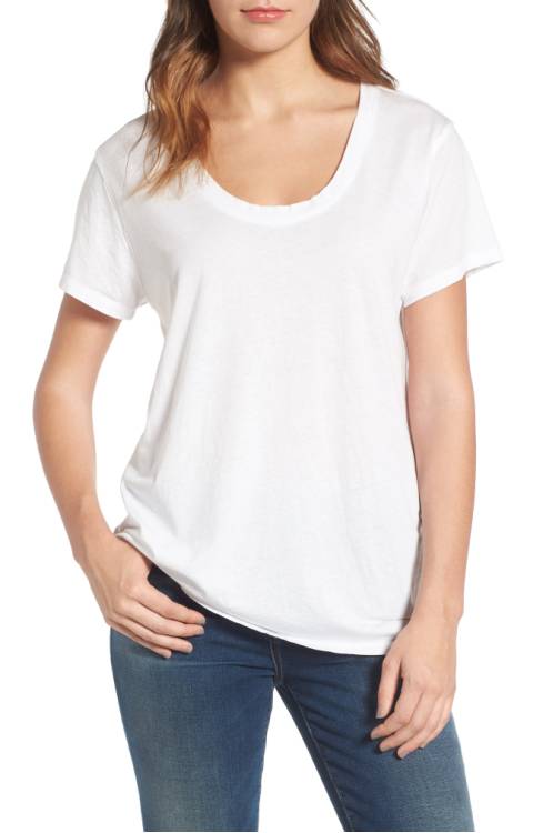 basic white tee