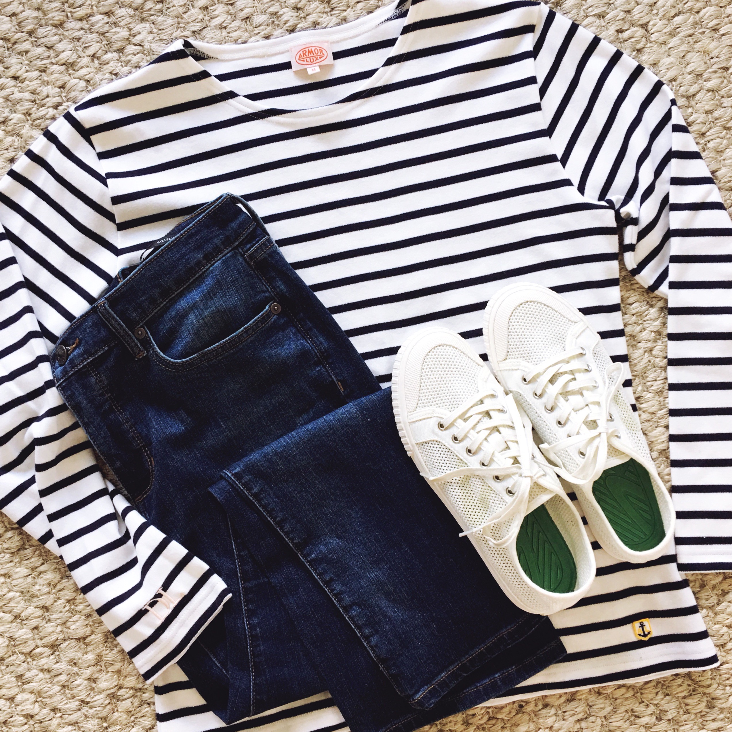 Spring outfit for Italy - nautical striped top