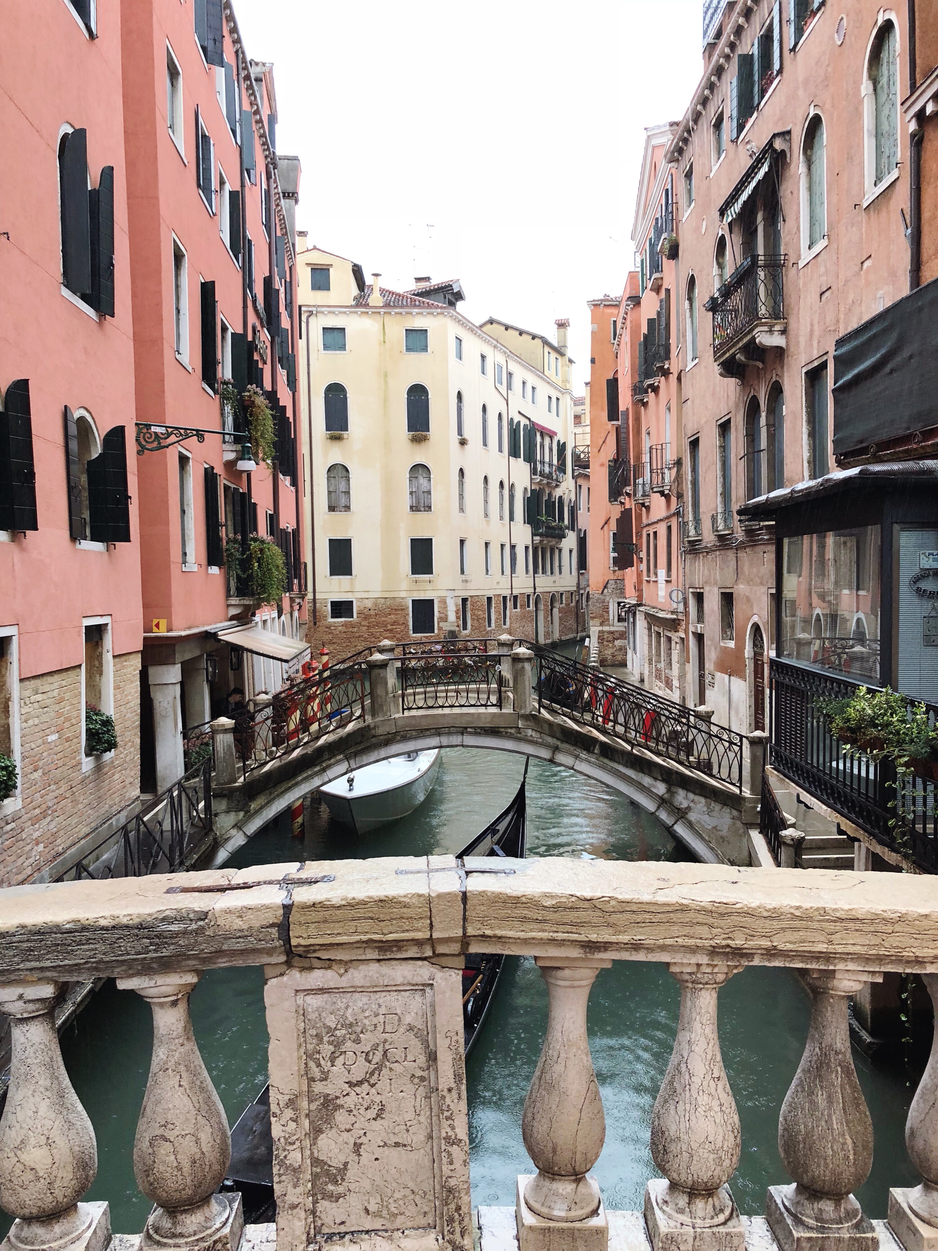 pink buildings in Venice