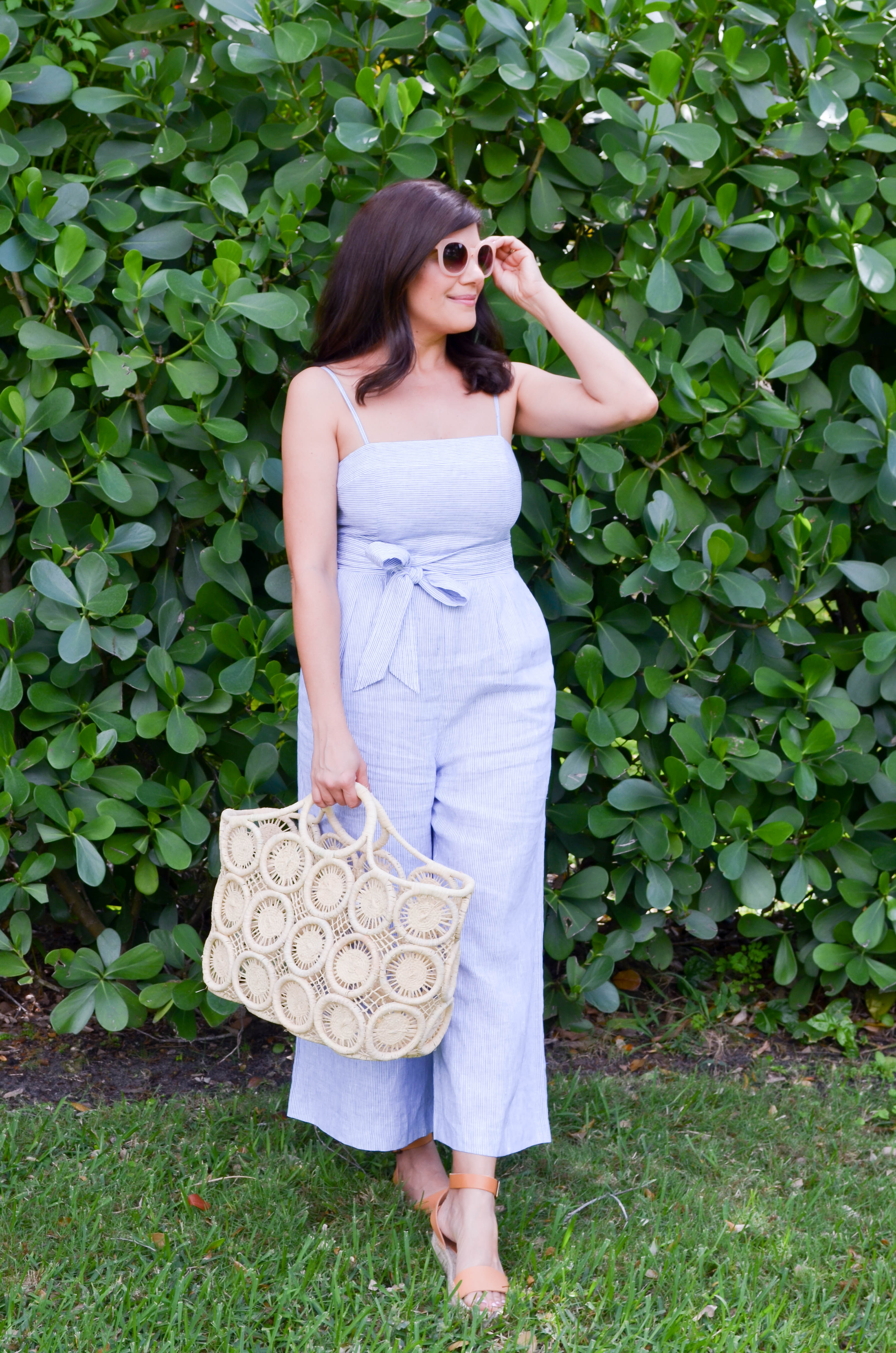 the perfect outfit for warmer weather- J.Crew jumpsuit