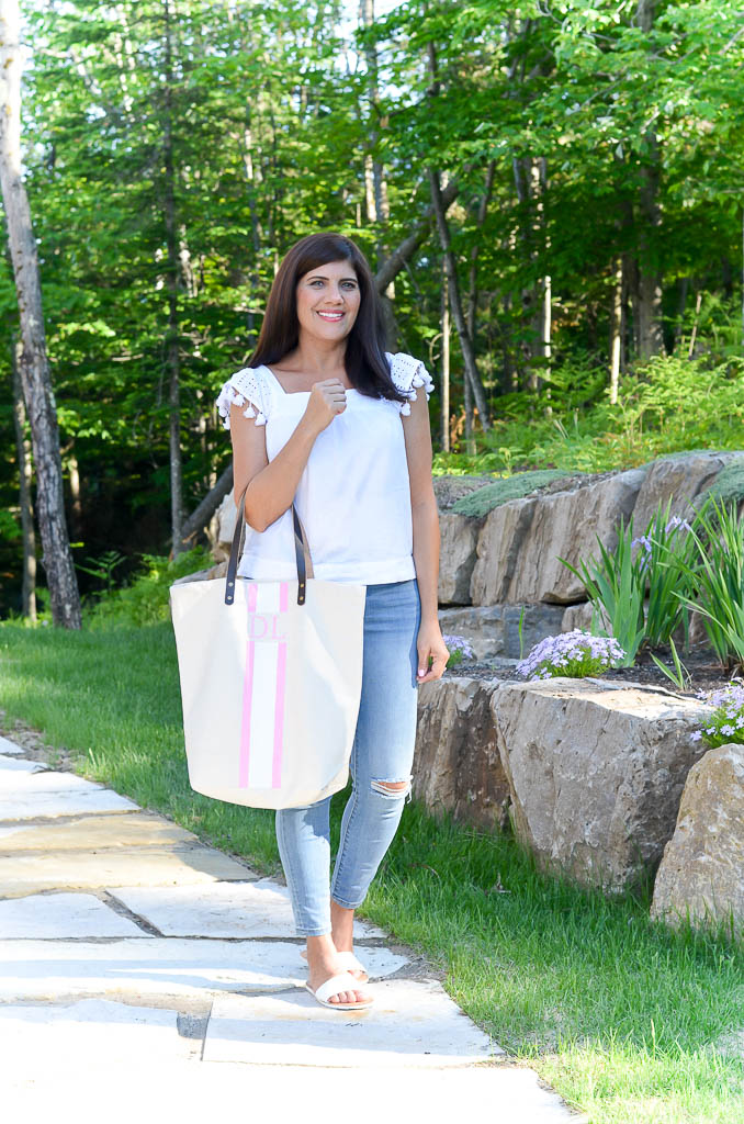 SUMMER OUTFIT AND MONOGRAM TOTE BAG - Beautifully Seaside