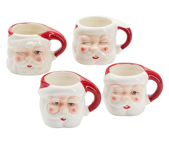 Santa Mugs from Pottery Barn