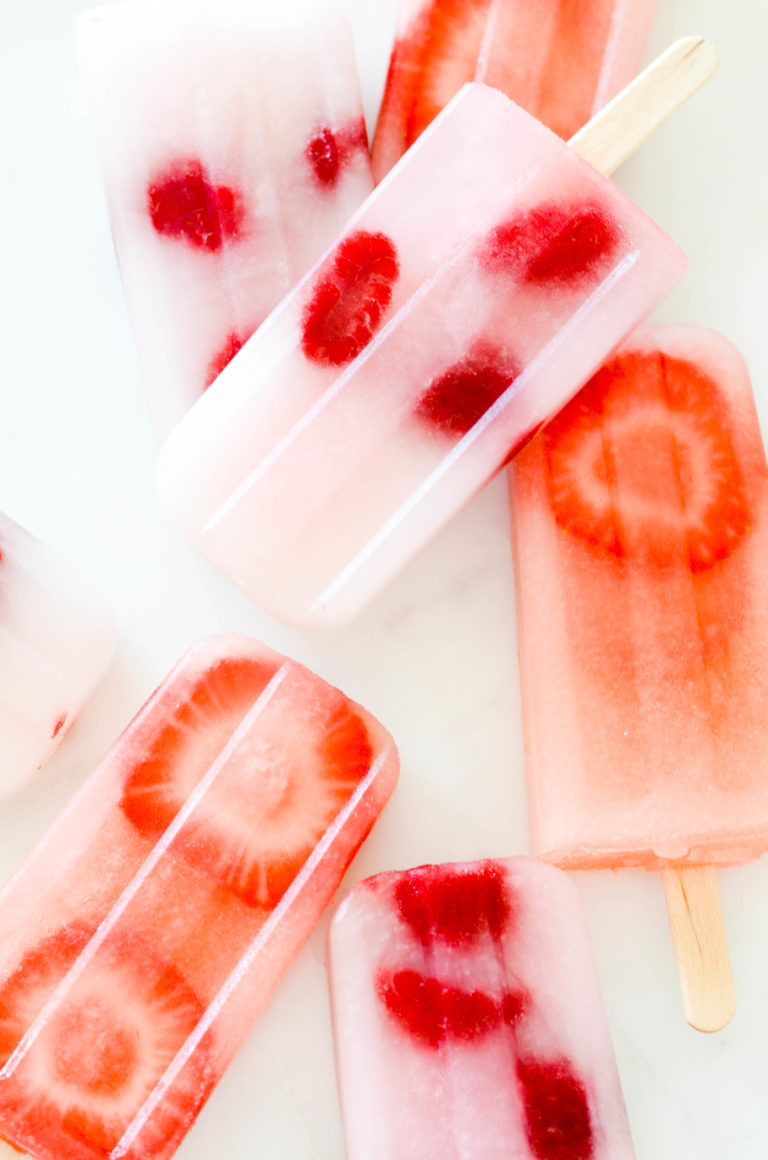 The Easiest Strawberry + Raspberry Lemonade Pops (A Sweet Little Weekend Treat)