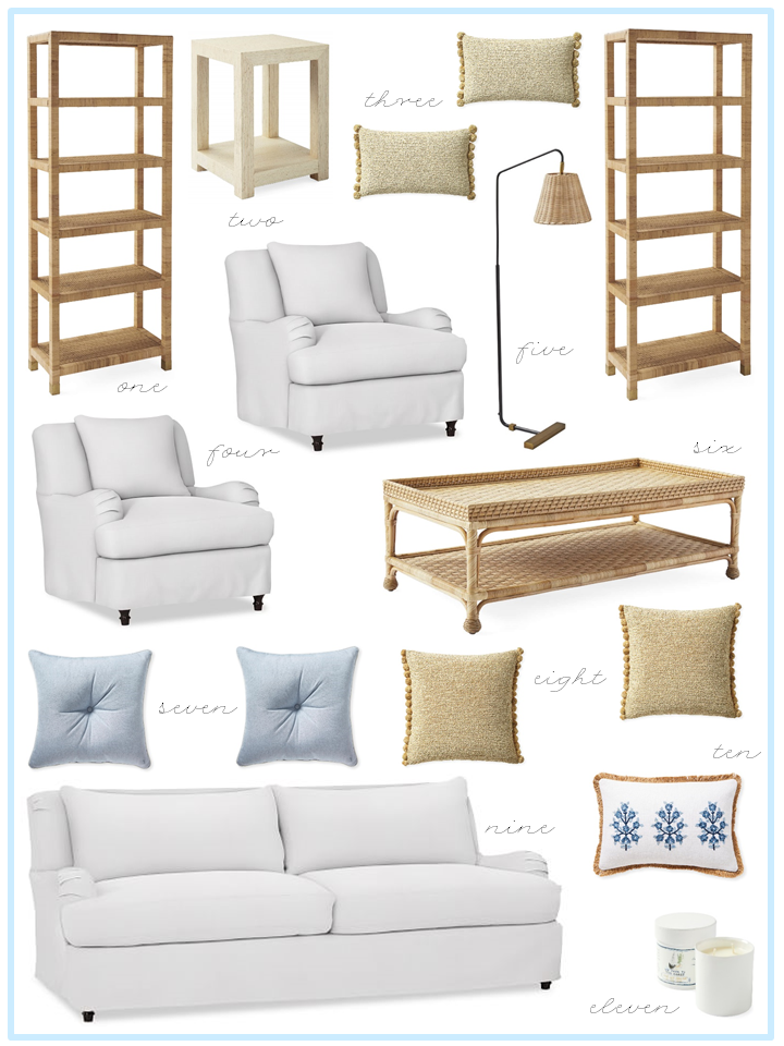 COASTAL LIVING ROOM DESIGN & ACCESSORIES- Serena & Lily