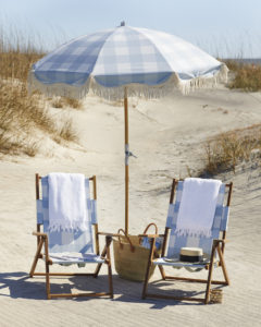 Cute patio furniture for summer and fun umbrellas.
