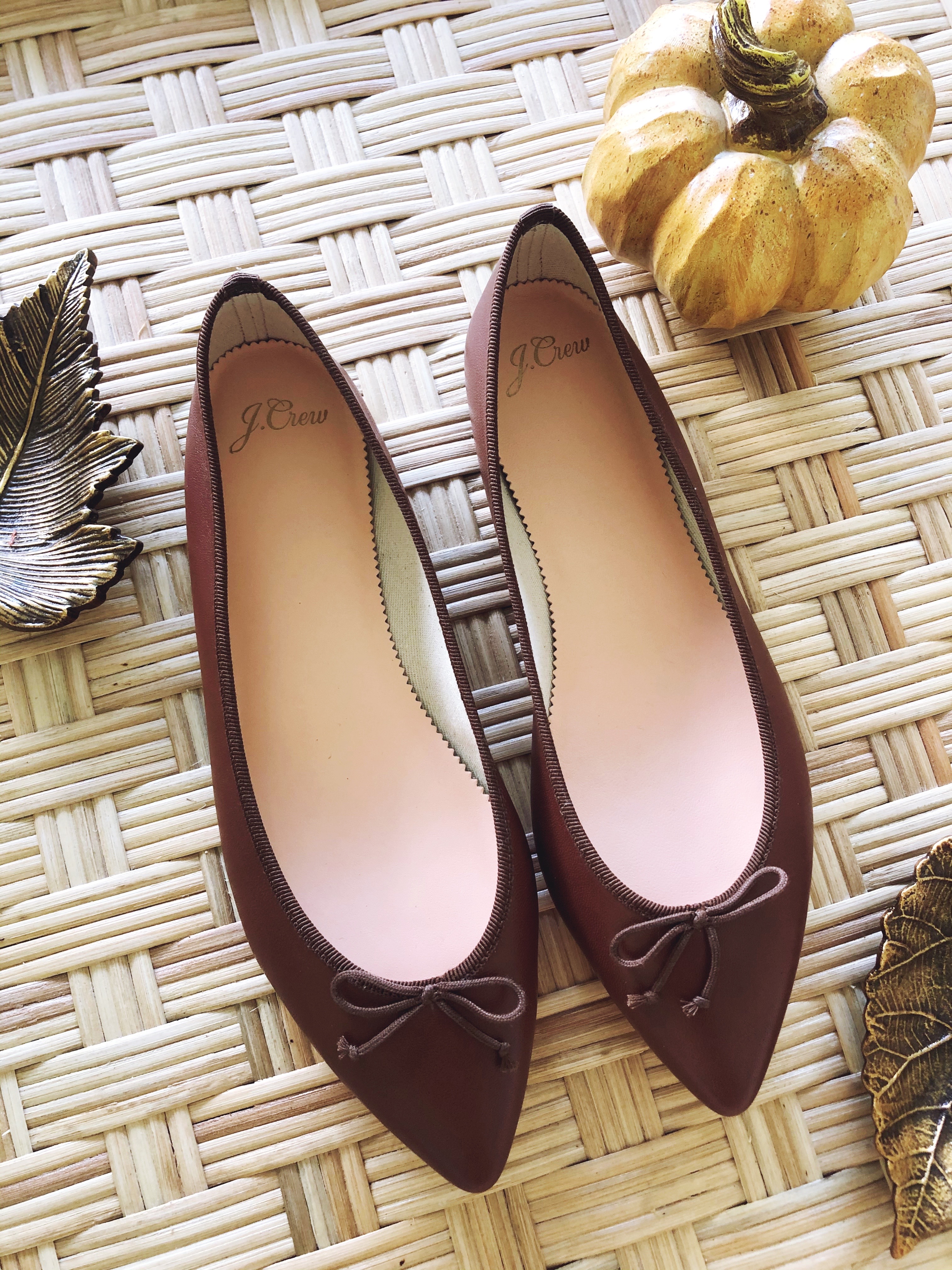 J.Crew leather ballet flats for fall