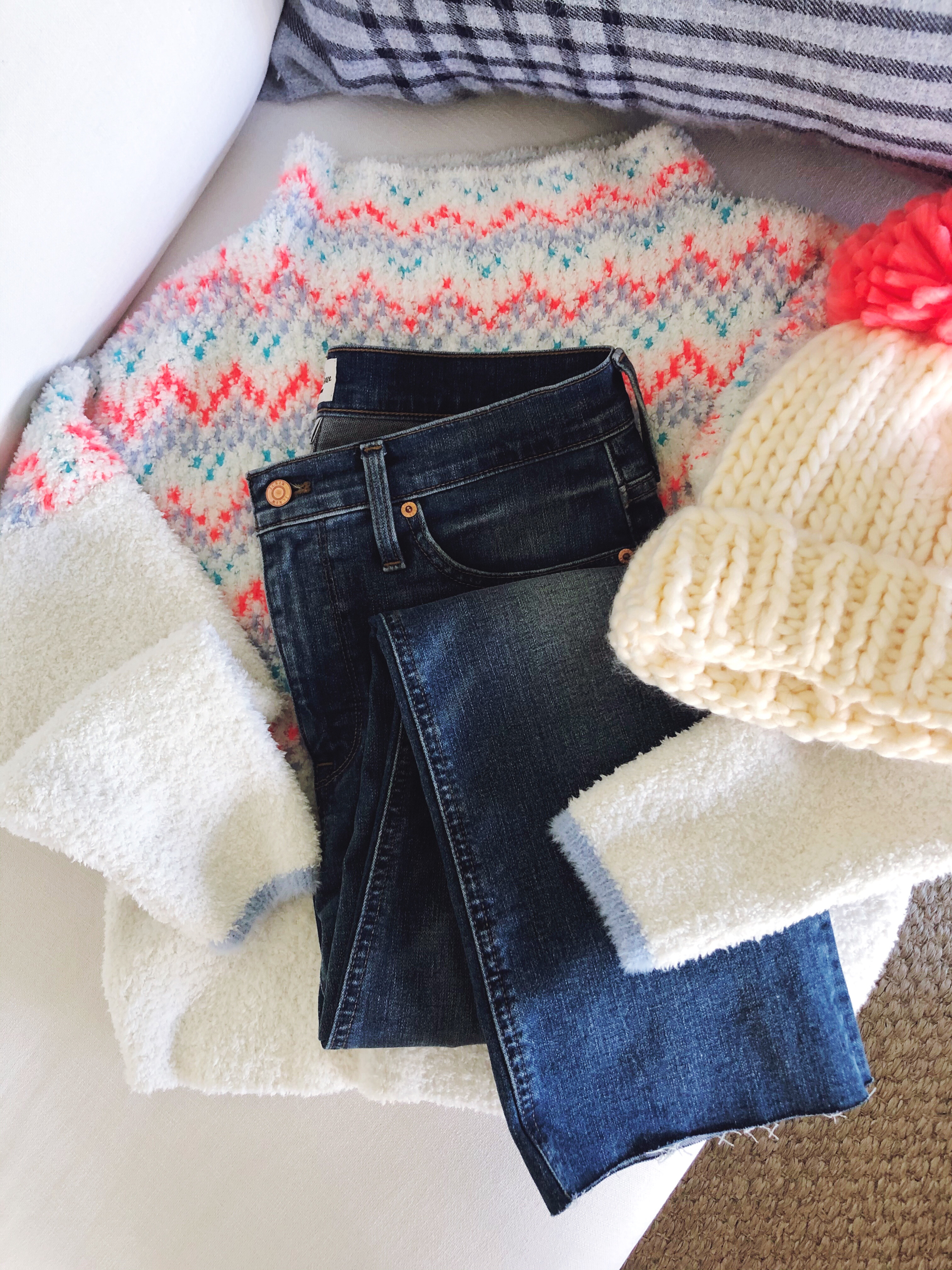 Anthropologie fair isle super soft sweater with jeans from J.Crew