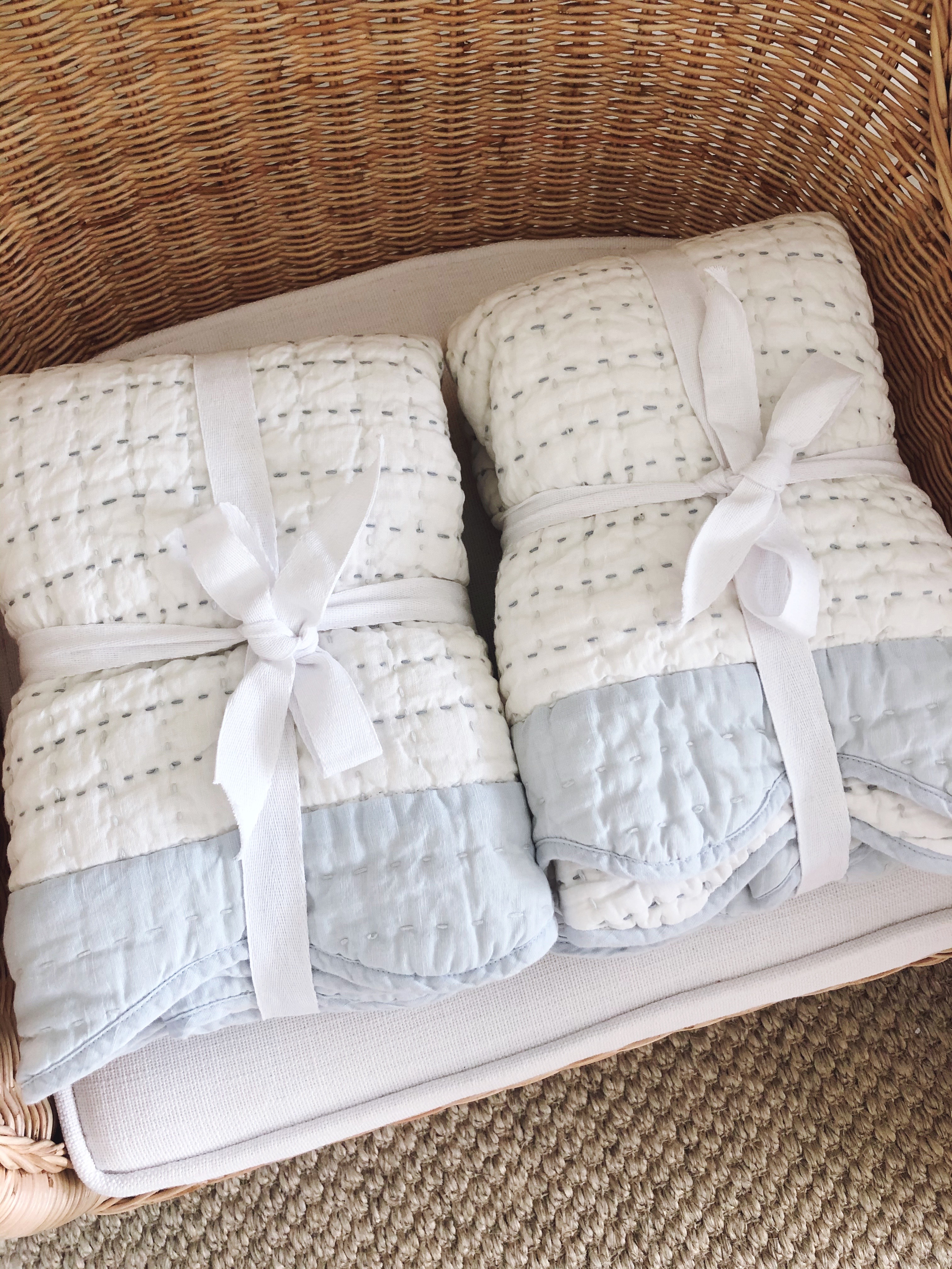 5 Things I'm Loving- New coastal white bedding quilt