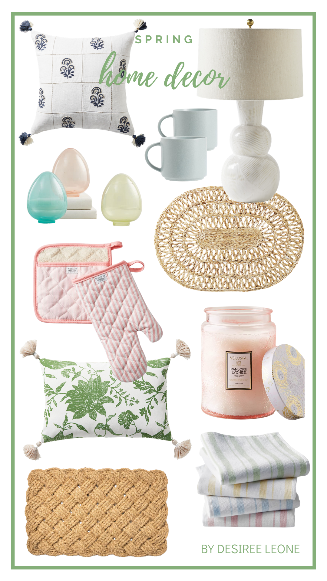 Desiree Leone of Beautifully Seaside features spring home decor finds that shes loving this season. Shop some of them on sale today too!