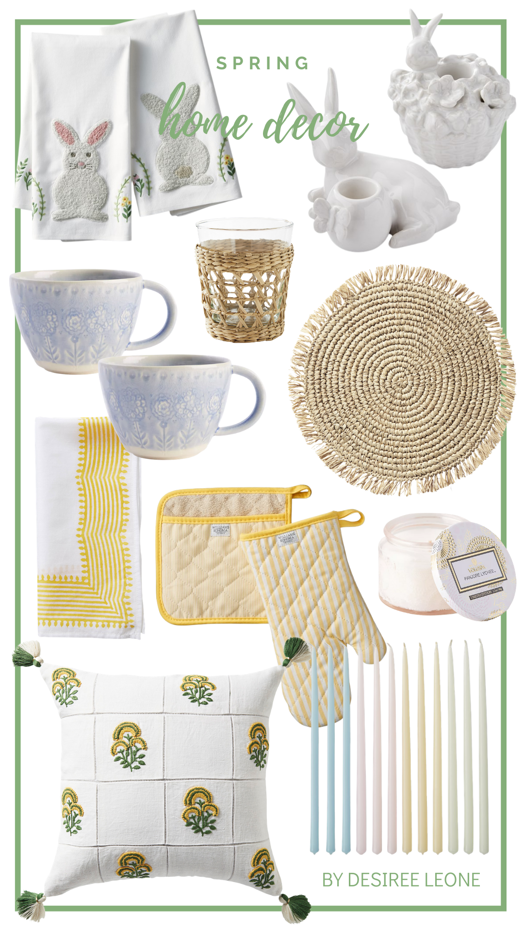 Springtime home decor Easter picks by Desiree Leone of Beautifully Seaside