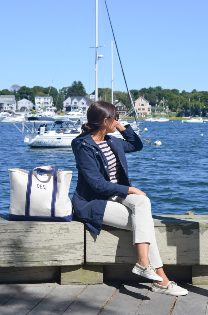 Desiree Leone of Beautifully Seaside features nautical looks for fall inspired by Nantucket and Newburyport.