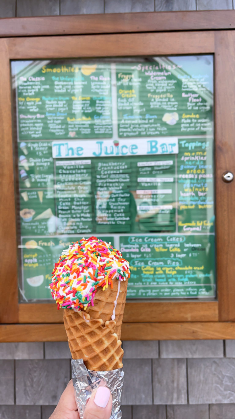 5 THINGS I'M LOVING- Beautifully Seaside photo of an ice cream cone in Nantucket