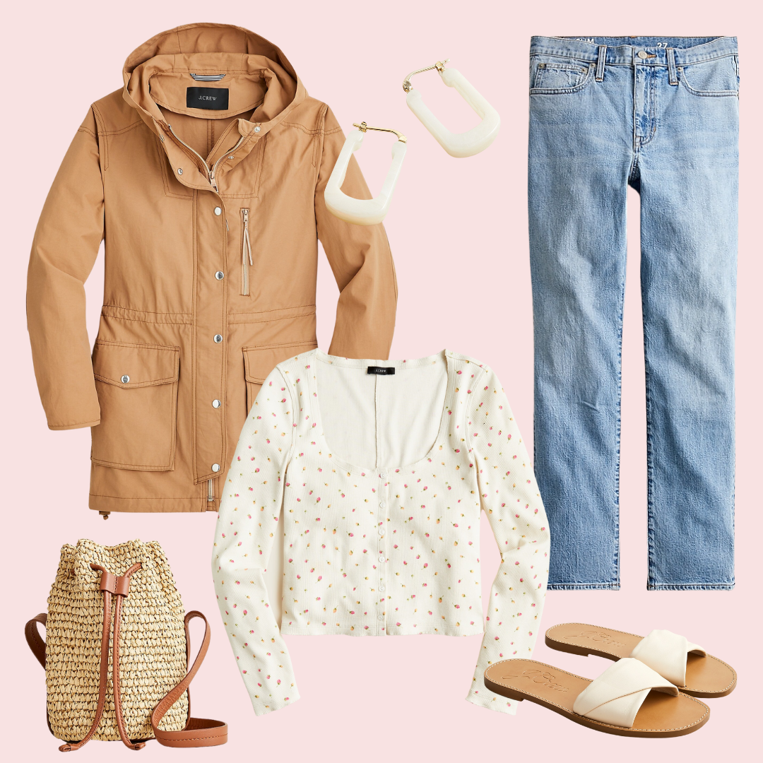 J.Crew Lightweight Jacket and Jeans Outfit for spring