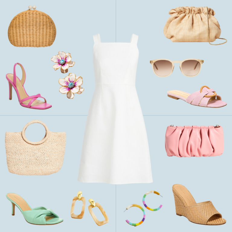 LITTLE WHITE DRESS STYLED 4 WAYS FOR SPRING OR SUMMER