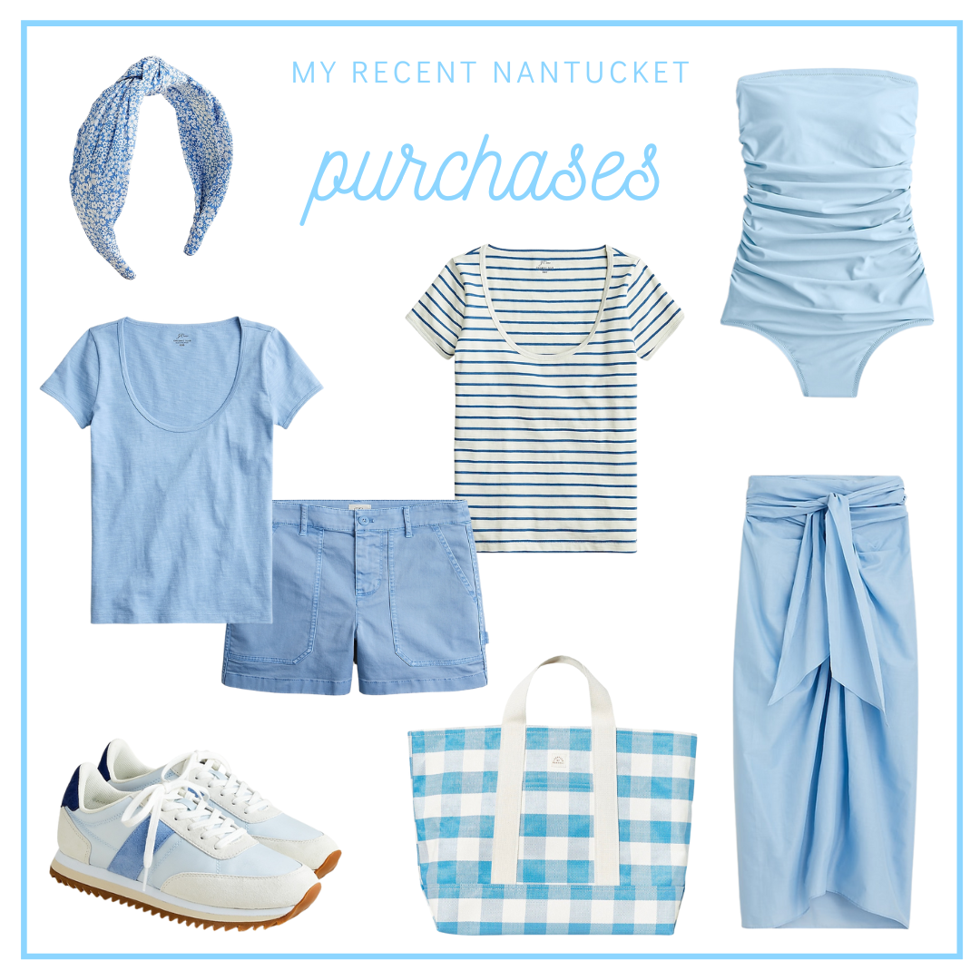 Desiree Leone's J.Crew Blue and White Nantucket vacation purchases
