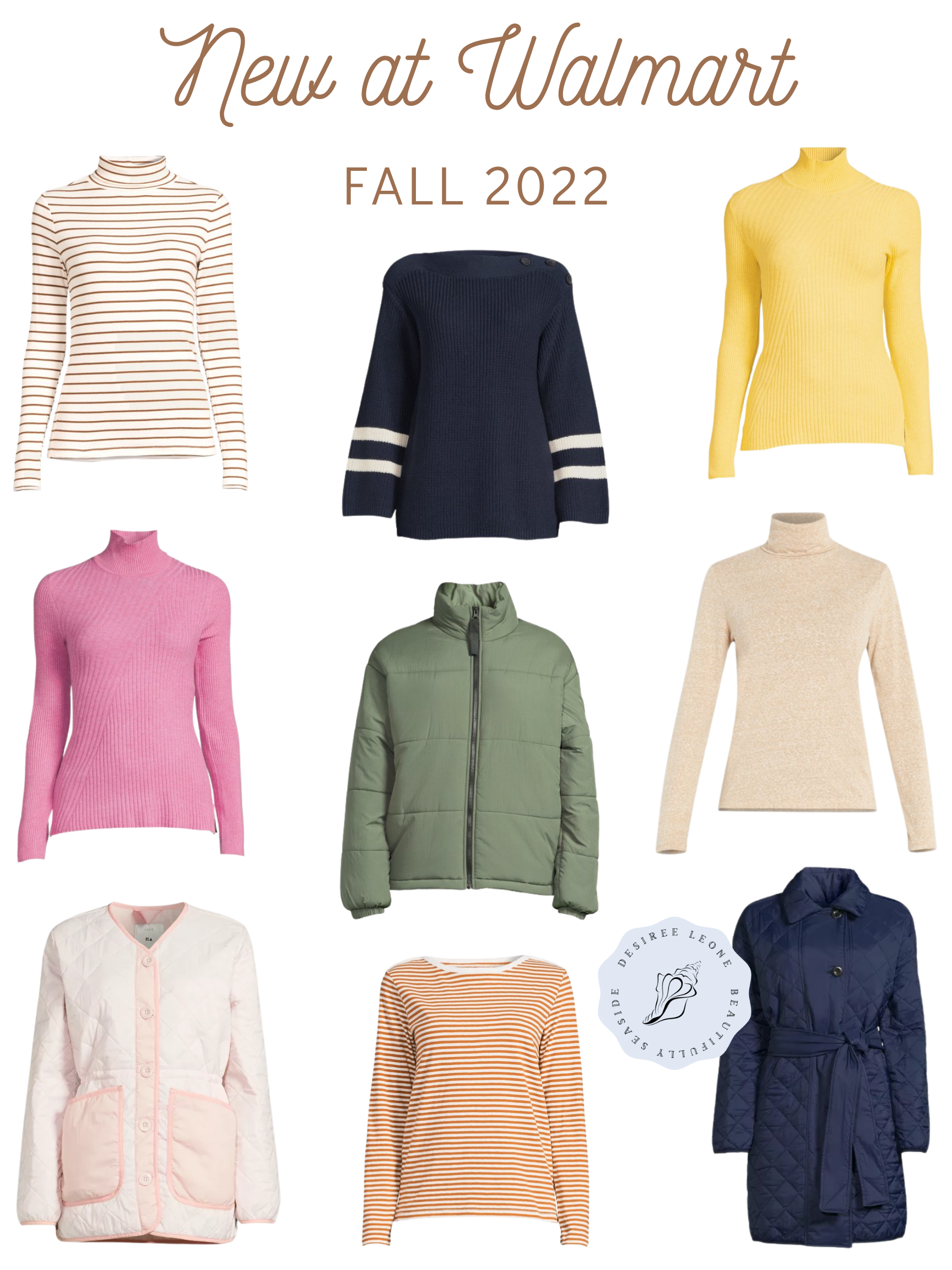 Desiree Leone of Beautifully Seaside features new cozy fall arrivals at Walmart. Shop the prettiest sweaters and jackets for cool weather.