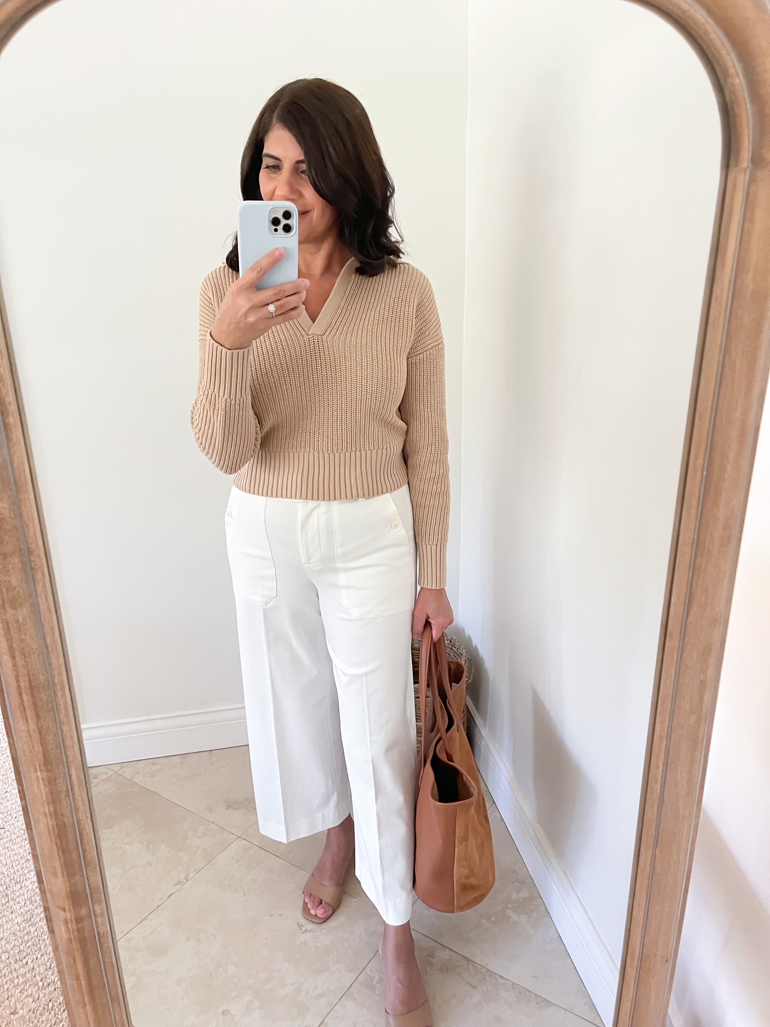 J.CREW WIDE LEG PANTS STYLED 5 WAYS FOR FALL by Desiree Leone of Beautifully Seaside