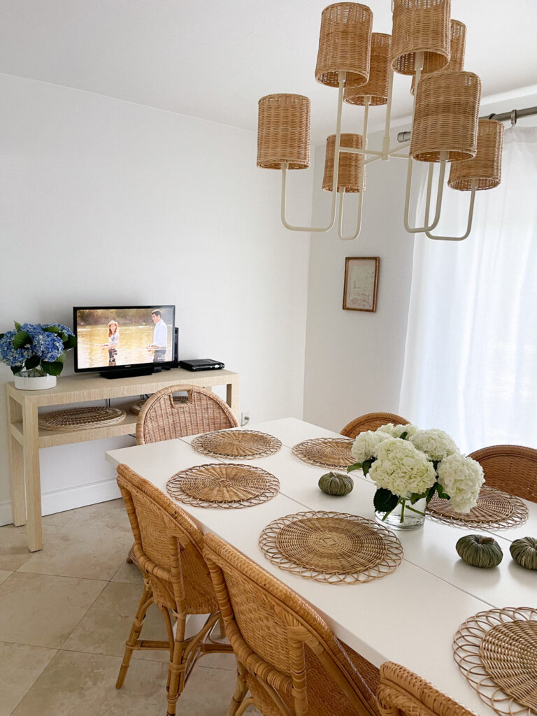 Desiree Leone of Beautifully Seaside features, My Early Fall Coastal Dining Room.