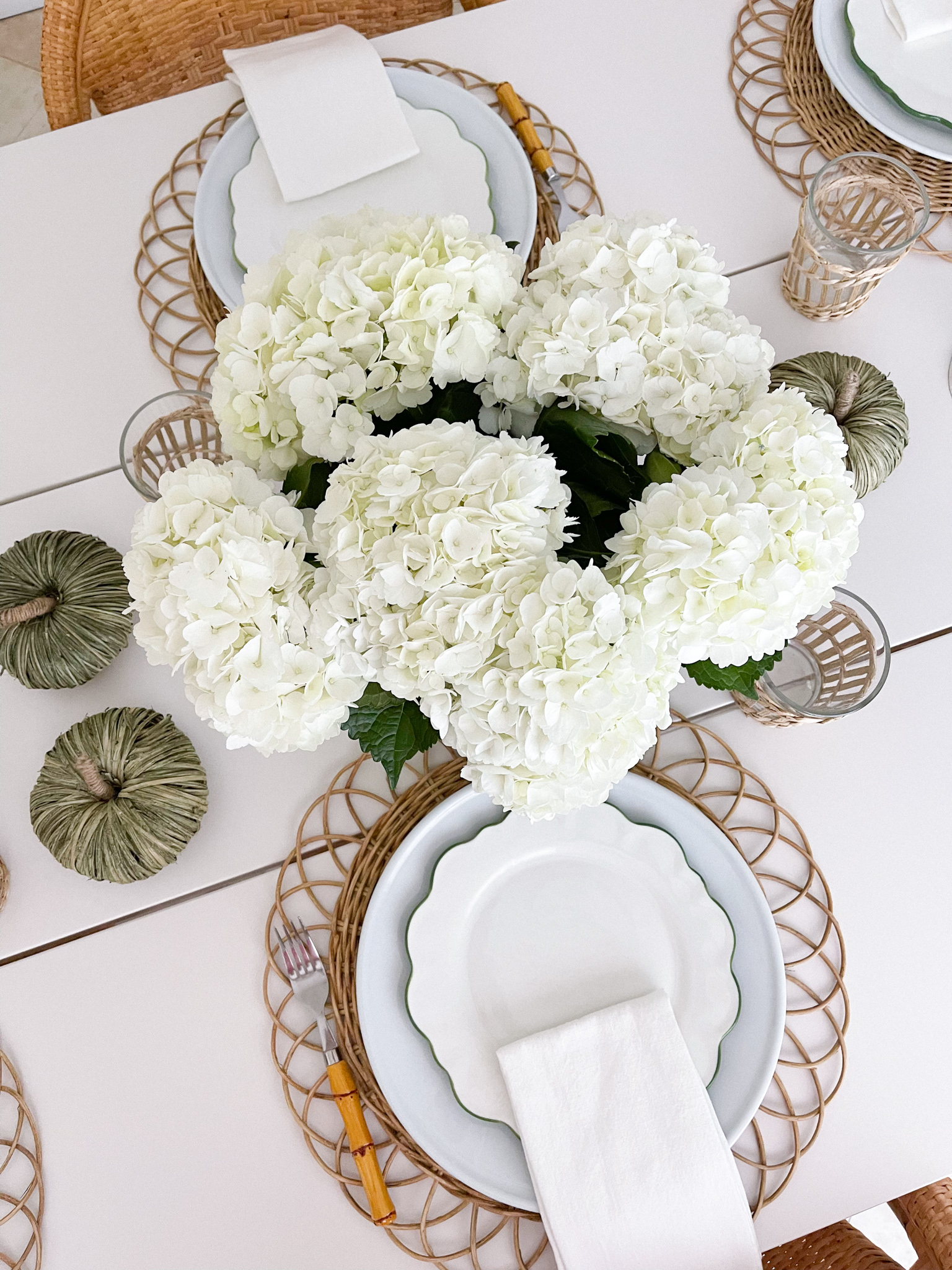 Desiree Leone of Beautifully Seaside features, My Early Fall Coastal Dining Room. 