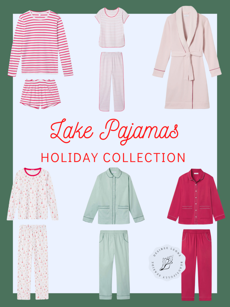 Desiree Leone of Beautifully Seaside features Lake Pajamas holiday collection for 2022.