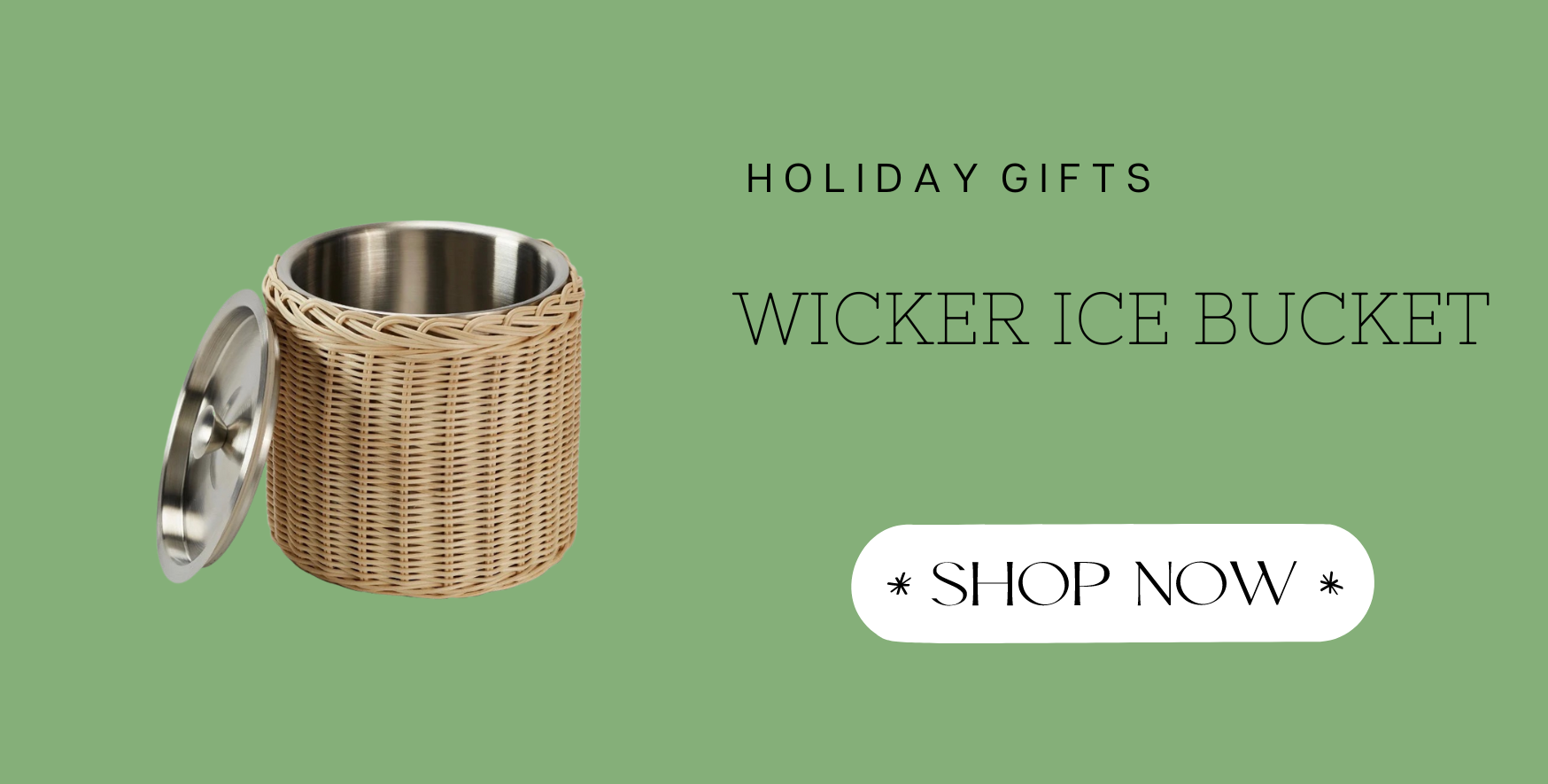 wicker ice bucket 