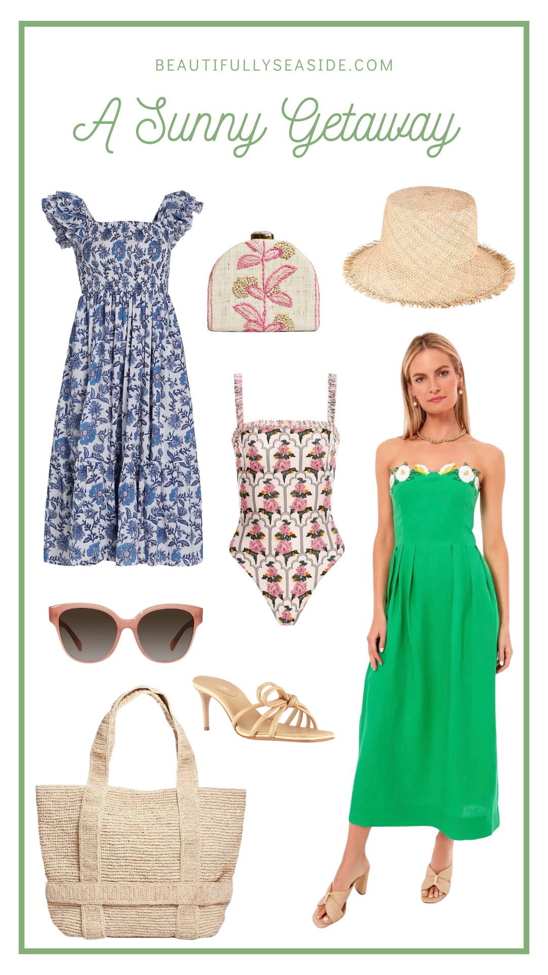 Desiree Leone of Beautifully Seaside shares sunny getaway style for your warm weather vacations this holiday season. 