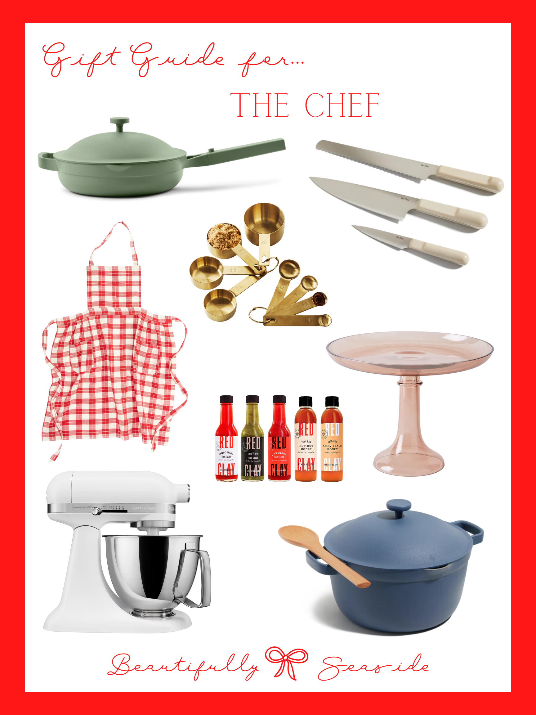 Desiree Leone of Beautifully Seaside features the Holiday Gift Guide for the Chef.
